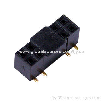 2.0 2*6P Female Header, SMT H4.3, First Wall, 5, 6, 7, 8 Holes, 2A Current Rating